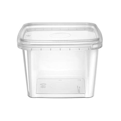 NYHI 16 oz Deli Containers with Lids 20 Pack, Square Clear Plastic Containers with Lids BPA Free, Airtight Soup Containers with Lids for Meal Prep, Take Out & Food Storage - size: 16 oz