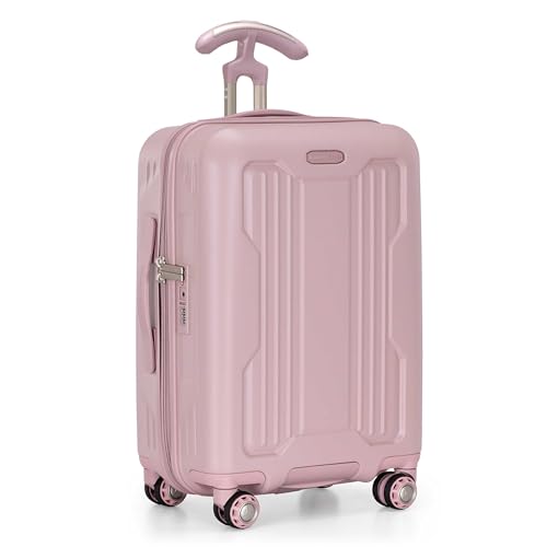 Traveler's Choice Ultimax II Polycarbonate Hardside Luggage with Spinner Wheels, Pink, 21-Inch Carry-On - color: Pink, size: 21-Inch Carry-On