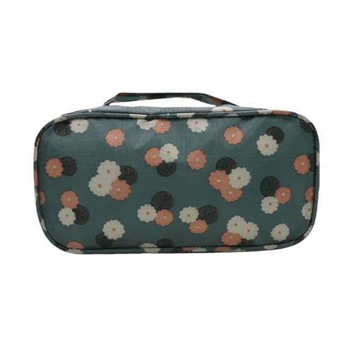 Bra Underwear Storage Bag Portable Multi-Functional Travel Organizers Pouch Case Packing Cube Cosmetic Bag,Blue Flowers - color: Blue Flowers