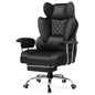 GTPLAYER Gaming Chair, Computer Chair with Footrest and Lumbar Support, Height Adjustable Game Chair with 360°-Swivel Seat and Headrest and for Office or Gaming (White) - color: Purewhite