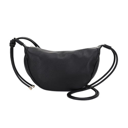 Mali&Lili Hobo Shoulder Bag for Women, Aria Convertible Crossbody Bags for Women, Vegan Leather purses, Shoulder Handbags - color: Black