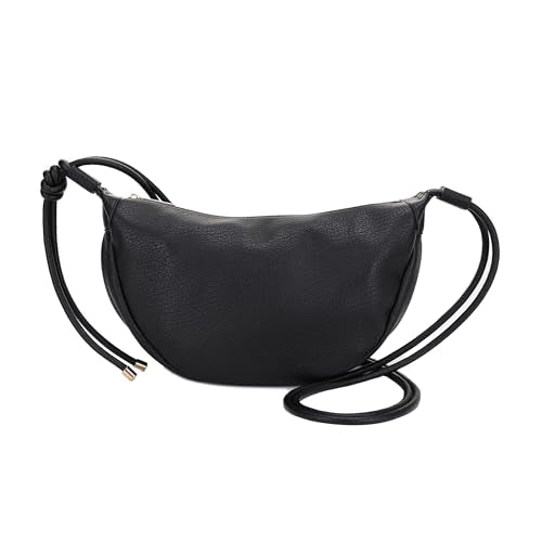 Mali&Lili Hobo Shoulder Bag for Women, Aria Convertible Crossbody Bags for Women, Vegan Leather purses, Shoulder Handbags - color: Black