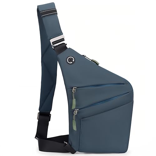 Crossbody Travel Bags for Women, Anti Theft Proof Safe Slim Sling Travel Purses, Personal Flex Shoulder Bag for Men Women - color: Green-new, size: Left Shoulder