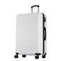 Sweetcrispy 24 Inch Checked Luggage, ABS Lightweight Rolling Hard Shell Suitcase with Smooth Spinner Wheels, Built-in TSA Lock, Durable Travel Suitcase for Business and Vacation Trip, White - color: White, size: 24 Inch