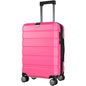 KROSER Hardside Expandable Carry On Luggage with Spinner Wheels & Built-in TSA Lock, Durable Suitcase Rolling Luggage with USB Port, Carry-On 20-Inch Magenta - color: Magenta