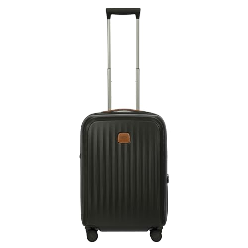 Bric's Taormina Ultra-Light Carry-On Spinner – Airline Approved Expandable Hard Shell Suitcase with TSA Lock, Anti-Tamper Zippers & Built-In USB Port - 21 Inch, Olive - color: Olive, size: Carry-On