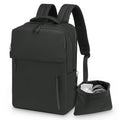 Lightweight Commute Backpack for Men & Women, Water-Resistant Travel Daypack with 15.6-Inch Laptop Compartment & Anti-Theft Pockets, Black - color: Black
