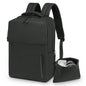 Lightweight Commute Backpack for Men & Women, Water-Resistant Travel Daypack with 15.6-Inch Laptop Compartment & Anti-Theft Pockets, Black - color: Black