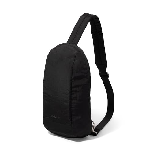 Baggallini Swift Sling - Lightweight 7.25"x 12.5" Crossbody Sling Backpack with Convertible - color: B-lite Black