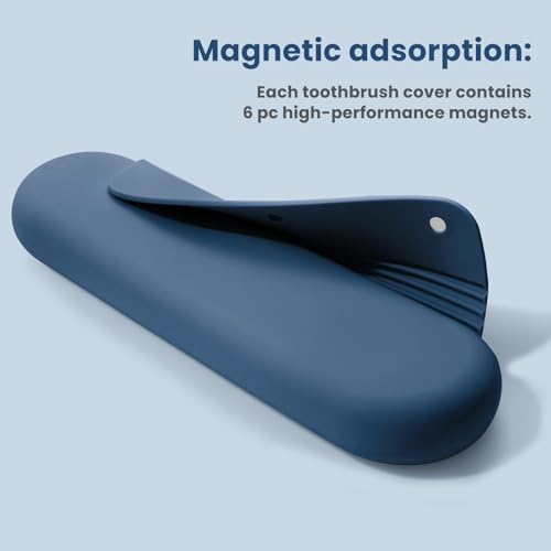 Silicone Electric Toothbrush Travel Case, Manual Toothbrush Travel Cover for Men and Women,Toothbrush Holder for Travel,Gym and More, Fits Most Manual and Electric Toothbrushes - Blue - color: Blue