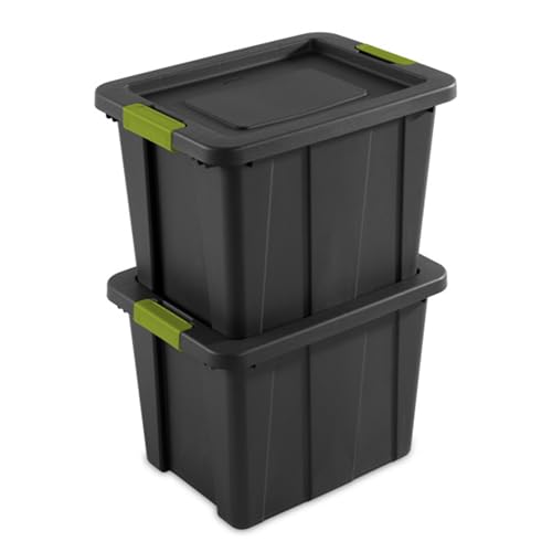 Sterilite 12-Pack Storage Bins with Lids, Heavy Duty Totes, Tuff1, 18 Gallon, Flat Gray - color: Flat Gray, size: 18 Gallon (12 Pack)