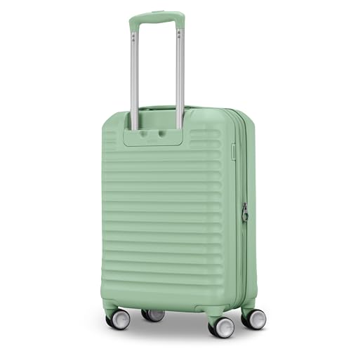 American Tourister Stratum 3.0 Carry-On Spinner, Airline Approved, Durable Hardside Luggage, Expands 1.5", RightHeight™ Adjustable Handle, Surreal Green - color: Surreal Green, size: Carry-On