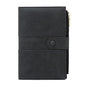 Mudono Passport and Card Holder for Women RFID Blocking Card Case Slim Travel Wallet Change Purse with Vaccine Card Slot - color: Black