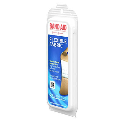 Band-Aid Brand Flexible Fabric Adhesive Bandages for Wound Care and First Aid, All One Size, 8 ct - size: 8 Count, style: All One Size