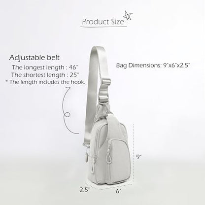 ODODOS Sling Bag with Adjustable Straps Crossbody Chest Bag Lightweight Backpack for Casual Traveling Hiking - color: Murmur
