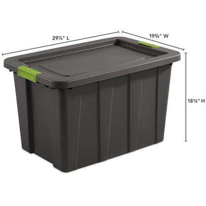 Sterilite 8-Pack Storage Bins with Lids, Heavy Duty Totes, Tuff1, 30 Gallon, Flat Gray - color: Flat Gray, size: 30 Gallon (8 Pack)