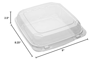 Restaurantware Thermo Tek 45.7 Ounce Clamshell Containers 100 Anti-Fog To Go Food Containers - Freezable Rectangle Clear Plastic Food Packaging Containers Disposable - size: 46 oz