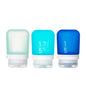 humangear GoToob+ Bottles - Silicone Leak-Proof Travel Tubes for Toiletries, Camping & TSA Carry-On (3-Pack), Small (1.7 fl oz; 53ml), Mint/Aqua/Teal - color: Mint/Aqua/Teal, size: 1.7 Ounces