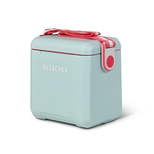 Igloo Tag Along Too Coolers | Insulated Hard Shell Picnic Style Cooler | Rolling Ice Chest - color: Mist, style: Tag Along Too