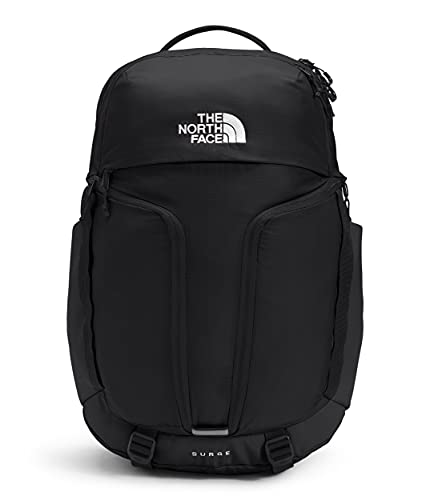 THE NORTH FACE Surge Commuter Laptop Backpack | Daypack With Water Repellent Finish, 16" Laptop Sleeve, Reflective Details - color: Tnf Black/Tnf Black, size: One Size
