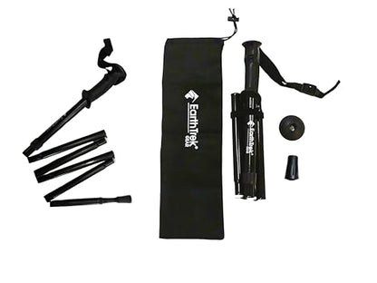 Earth Trek Gear Compact Adjustable Hiking Poles - Folding Walking Stick & Trekking Poles for Walking, Hiking, and Walking - Lightweight Aluminum, 45-50" Height