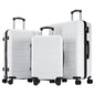 Sweetcrispy 3 Piece Luggage Set, Hard Shell ABS Travel Suitcase with Silent Spinner Wheels, TSA Combination Lock, Lightweight Rolling Suitcases for Business Trip Vacation, White, 20/24/28 Inch - color: White, size: 3-PCS Set (20/24/28 Inch)