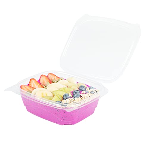 Restaurantware Thermo Tek 12 Ounce Deli Food Containers 100 Anti-Fog Hinged Lid Containers - Freezable Rectangle Clear Plastic To Go Food Containers Disposable - size: 12 oz