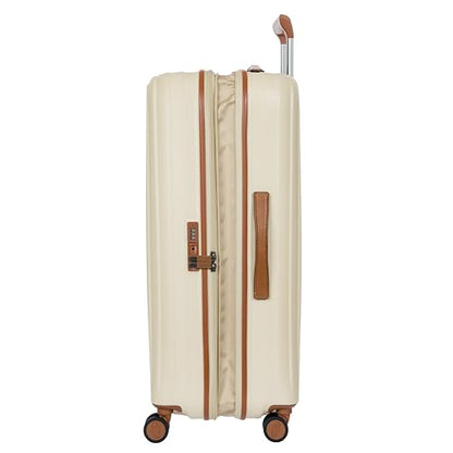 Bric's Taormina Ultra-Light Checked Luggage – Expandable Hard Shell Suitcase with TSA Lock, Anti-Tamper Zippers & 360 Spinner Mobility Wheels - 30 Inch, Cream - color: Cream, size: Checked-Large
