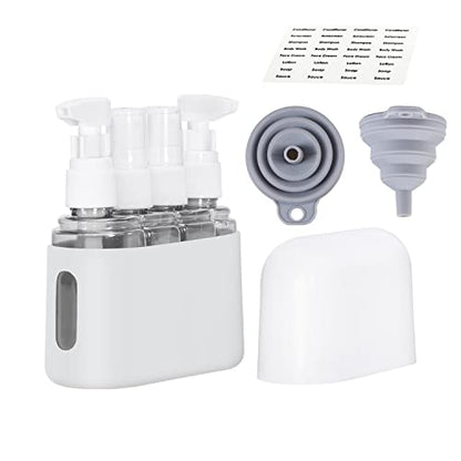Bpluma Travel Bottles, Leak Proof Containers For Toiletries TSA Approved Airplane Accessories Kits For Liquid With Labels - color: Pack of 4 - Gray