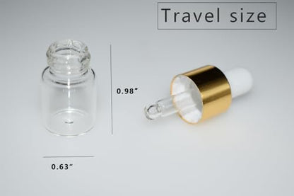 Small Dropper Bottle, 10pcs 2ml Mini Sample Dropper Bottles Mini Makeup Containers for Travel Liquids Tiny Glass - size: 2ml