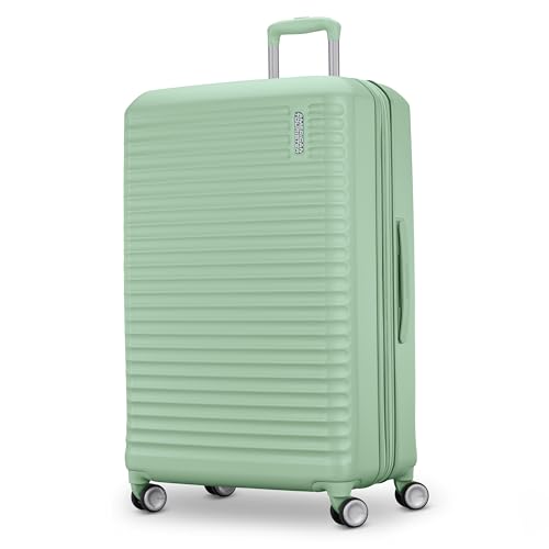 American Tourister Stratum 3.0 Large 28-Inch Spinner, Airline Approved, Durable Hardside Luggage, Expands 1.5", RightHeight™ Adjustable Handle, Surrel Green - color: Surreal Green, size: Large - Checked