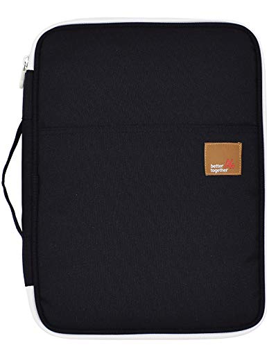 Document A4 Bag Case Waterproof Organizer Portfolio Office Travel Zipper Multi-Function Pouch - color: 01-black
