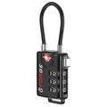 TSA Approved Cable Luggage Locks, Re-settable Combination with Alloy Body, Black 1 Lock. - color: Black Single Pack