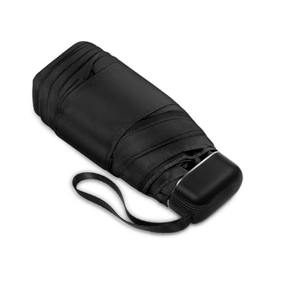 Mini Umbrella - Compact, Waterproof Travel Umbrella for Light Rain, Suitable for Women's Purse and Pocket - color: 01.Black-1Pack