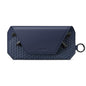 VULKIT Portable Leather Eye Glasses Case for Women & Men, Slim Sunglass Case, Unisex Eyeglass Case - color: Ink Navy