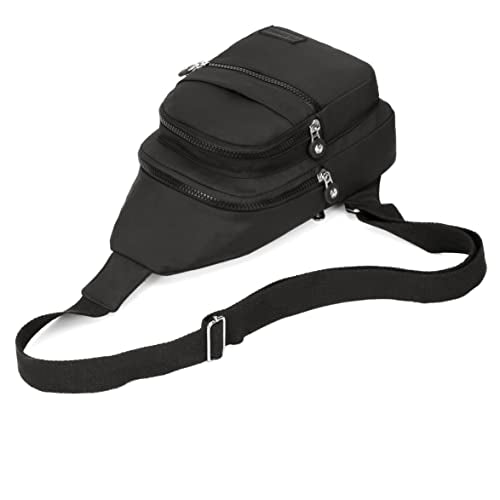 Banelu Small Sling Backpack Crossbody Bags for Women Men, Small Sling Bag Cross Body Bag Fanny Packs Crossbody Purses - Black - color: Black