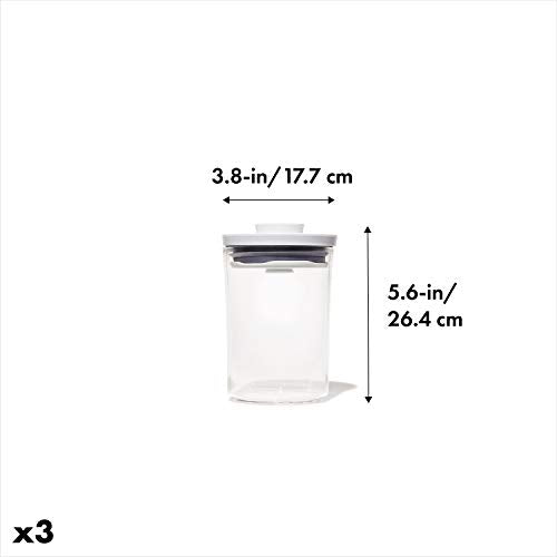OXO Good Grips Round 3-Piece Mini Round POP Canister Set (Pack of 4) - size: 3 pack - 0.6 qt (Pack of 4), style: Plastic Bath Set