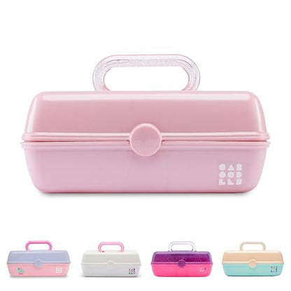 Caboodles Pretty in Petite Makeup Box, Pink Sparkle, 2 Swivel Trays, - color: Pink Sparkle, size: 8.82 x 5.88 x 3.66 inches (Pack of 1)