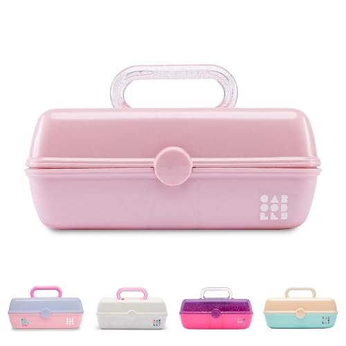 Caboodles Pretty in Petite Makeup Box, Pink Sparkle, 2 Swivel Trays, - color: Pink Sparkle, size: 8.82 x 5.88 x 3.66 inches (Pack of 1)