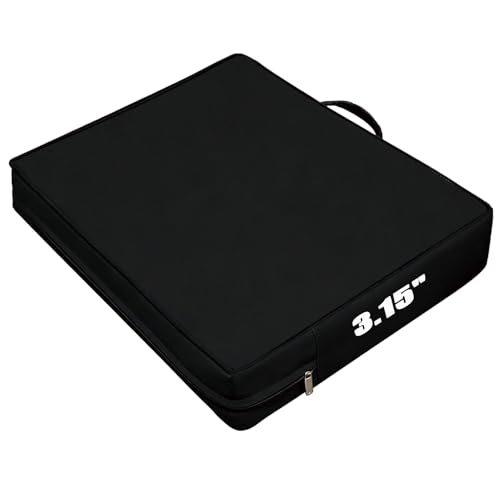 Stadium Seat Cushion 3.15 Inches Thick Portable with Handle Bleacher Cushions for Indoor Outdoor Events Waterproof Chair Pad - color: Black 1pcs