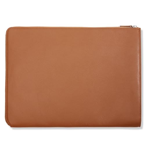 Leatherology Cognac Leatherolgy Zippered Document Holder with Interior Pocket for Tablet - color: Cognac