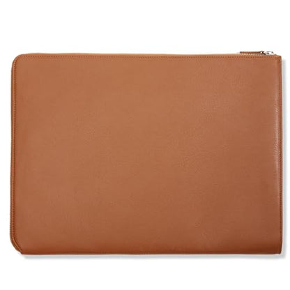Leatherology Cognac Leatherolgy Zippered Document Holder with Interior Pocket for Tablet - color: Cognac