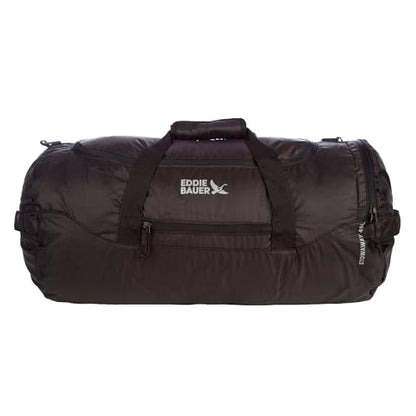 Eddie Bauer Stowaway Packable Duffel Bag | Travel | Foldable | Lightweight | Durable | Ripstop Polyester - color: Onyx