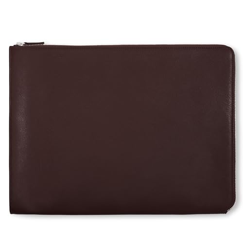Leatherology Brown Leatherolgy Zippered Document Holder with Interior Pocket for Tablet - color: Brown