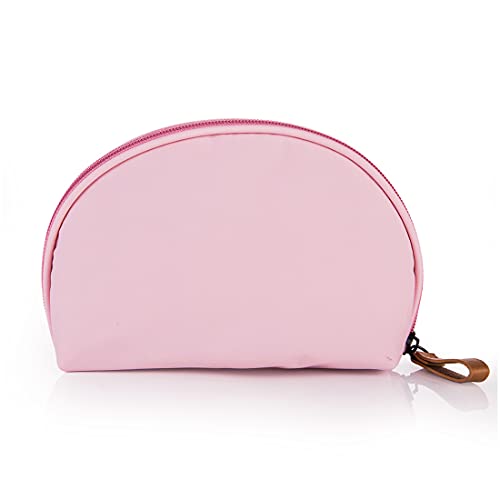 Hekyip Half Moon Cosmetic Beauty Bag for Purse Travel Handy Makeup Pouch for Women Ladies (PINK) - color: PINK