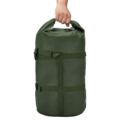 Compression Stuff Sack, 12L/24L/45L Sleeping Bag Cover Sack Sleeping Bags Storage Stuff Sack Organizer - Great Sleeping Bags Clothes Camping Hiking Backpacking - color: Green 45L-1 Pack