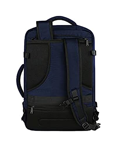 Vancropak Carry on Backpack, 40L Expandable Travel Backpack for Airplane | Flight Approved Business Bag, Lightweight Weekender Bag, Water Resistant Daypack, Adjustable Strap, Hidden Shoulder Strap - color: Blue, size: X-Large