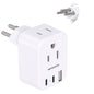 HANYCONY Brazil Power Adapter, Type N Plug Adapter with 2 Outlets 3 USB Ports (2 USB C), Travel Adapter for US to Brazil Brazilian Brasil - style: Type N - Brazil