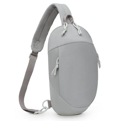Small Sling Bag with RFID Blocking, Mini Fanny Pack for Women and Men, Convertible Crossbody Anti Theft Chest Bag for Travel Hiking Running, Grey - color: Grey