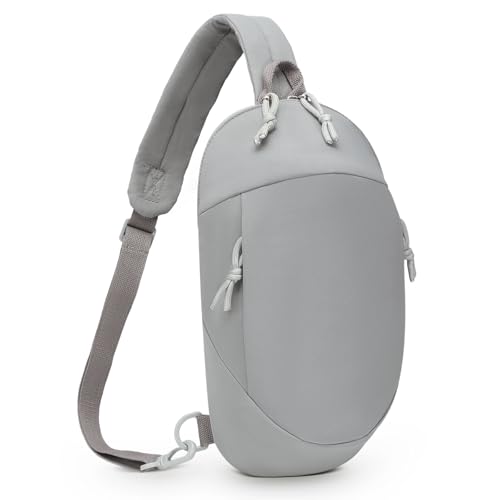 Small Sling Bag with RFID Blocking, Mini Fanny Pack for Women and Men, Convertible Crossbody Anti Theft Chest Bag for Travel Hiking Running, Grey - color: Grey